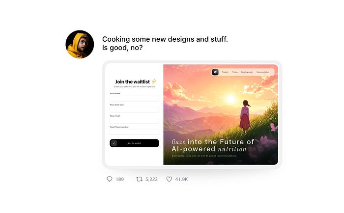 A typical social media post with artwork style design